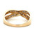 14K Yellow Gold Round Diamonds Cross Pattern Band Ring Size 8