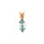 14K Gold Aquamarine Marquise V-Bail Pendant