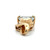 10K Gold Aquamarine Triangle with Double Diamond Bezel Accents Wrap Bail Pendant