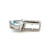 10K Gold Aquamarine Upside-Down Triangle with Channel- Set Diamond Bezel Accented Bail Pendant