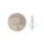 10K Gold Aquamarine Upside-Down Triangle with Channel- Set Diamond Bezel Accented Bail Pendant