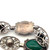 Sterling Silver Malachite Oval Beaded Vintage Mexican Necklace