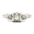 Vintage 14K White Gold AP 0.15ct Round Diamond Center Stone Engagement Ring Size 5.75