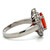 Vintage Platinum Oval Cut APP 2.114ct Oval Orange Sapphire with AP 0.90cttw Diamond Halo Ring Size 6