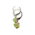 14K White Gold Peridot Heart Dangle Lever-Back Earrings