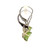 14K White Gold Peridot Heart Dangle Lever-Back Earrings