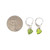 14K White Gold Peridot Heart Dangle Lever-Back Earrings