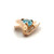 10K Gold Blue Topaz Teardrop in a Teardrop Halo Pendant