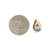 10K Gold Blue Topaz Teardrop in a Teardrop Halo Pendant