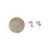 14K White Gold Pink Topaz Oval Stud Earrings