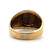 10K Gold Filled Tigers Eye Carved Design Statement Ring Size 11