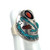 Old Pawn Sterling Silver Turquoise Coral Navajo Ring Size 10.75