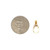 14K Gold Opal Cabochon Topped with 3-Diamond Bezel Accent Triangle Pendant