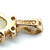 14K Gold Opal Cabochon Topped with 3-Diamond Bezel Accent Triangle Pendant