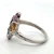 Sterling Silver Multi Color Sapphire Cluster Ring Size 7