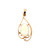 14K Gold Opal Oval with a Diamond Bezel Accent In a Pear-Shaped Setting Dangle Pendant
