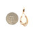14K Gold Opal Oval with a Diamond Bezel Accent In a Pear-Shaped Setting Dangle Pendant