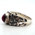 Sterling Silver Star Ruby Floral Statement Ring Size 8.5