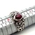 Sterling Silver Star Ruby Floral Statement Ring Size 8.5