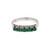 Sterling Silver Emerald Eternity Stacker Ring Size 7