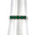 Sterling Silver Emerald Eternity Stacker Ring Size 7
