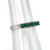Sterling Silver Emerald Eternity Stacker Ring Size 7