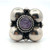 Sterling Silver Amethyst Cabochon Floral Statement Ring Size 4.5
