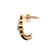 14K Gold 3-Diamond Bezels on a Curved-Shaped Post Earrings