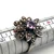 Sterling Silver Amethyst Round Cut With A Marcasite Halo Fashion Ring Size 7.5