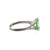 Vintage Sterling Silver Uranium Glass Birthstone Ring Size 5.75