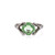 Vintage Sterling Silver Uranium Glass Birthstone Ring Size 5.75