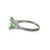 Vintage Sterling Silver Uranium Glass Birthstone Ring Size 5.75