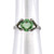 Vintage Sterling Silver Uranium Glass Birthstone Ring Size 5.75