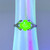 Vintage Sterling Silver Uranium Glass Birthstone Ring Size 5.75