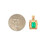 14K Gold Emerald Rectangle with Multi-Colored Leaves Filigree Box Pendant