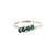 Sterling Silver Emerald Multi-Stone Stacker Ring Size 7