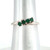 Sterling Silver Emerald Multi-Stone Stacker Ring Size 7