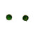 14K Gold Chrome Diopside Bezel Post Earrings