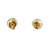 14K Gold Chrome Diopside Bezel Post Earrings