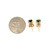 14K Gold Chrome Diopside Bezel Post Earrings