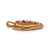 14K Gold One-Side Alternating Ruby and Diamond Bezels and One-Side 3 Band Heart V-Shaped Bail Pendant