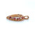 14K Gold One-Side Alternating Ruby and Diamond Bezels and One-Side 3 Band Heart V-Shaped Bail Pendant