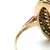 Vintage 18K Yellow Gold .80cttw Diamond Cluster .60cttw Sapphire Halo Shield Estate Ring Size 6.5