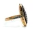 Vintage 18K Yellow Gold .80cttw Diamond Cluster .60cttw Sapphire Halo Shield Estate Ring Size 6.5