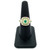 14k Yellow Gold AP 0.87cttw Round Emeralds and AP 0.54cttw Diamonds Statement Ring Size 7