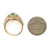 14k Yellow Gold AP 0.87cttw Round Emeralds and AP 0.54cttw Diamonds Statement Ring Size 7