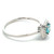 14K White Gold AP 0.51ct Blue Zircon with AP 0.07cttw Diamond Halo Ring Size 7.25