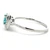 14K White Gold AP 0.51ct Blue Zircon with AP 0.07cttw Diamond Halo Ring Size 7.25
