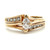 14K Yellow Gold AP 0.17ct Center Stone Marquise with Round Diamonds Engagement Ring Size 6.5