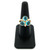 Mark Henry 18K Yellow Gold Three Stone AP 5.35cttw Checkerboard Cut Blue Topaz with Three AP 1/8cttw Pear Diamond Accents Ring Size 7